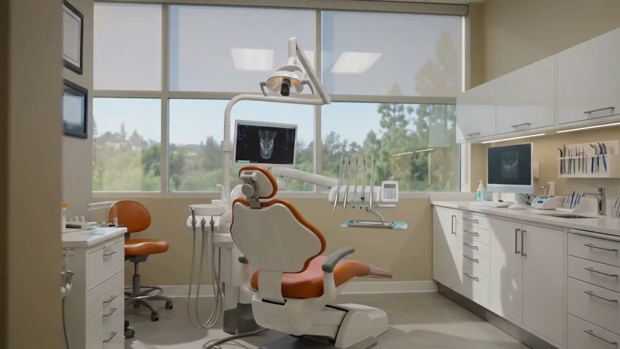 Treatment room at AVF Dental Group in Aliso Viejo